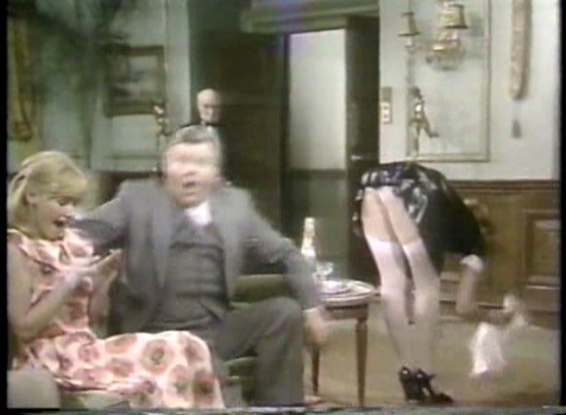 benny hill girl bends over