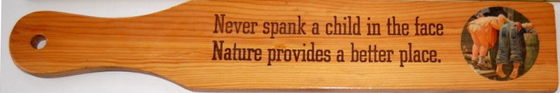 spanking paddle with bad verse