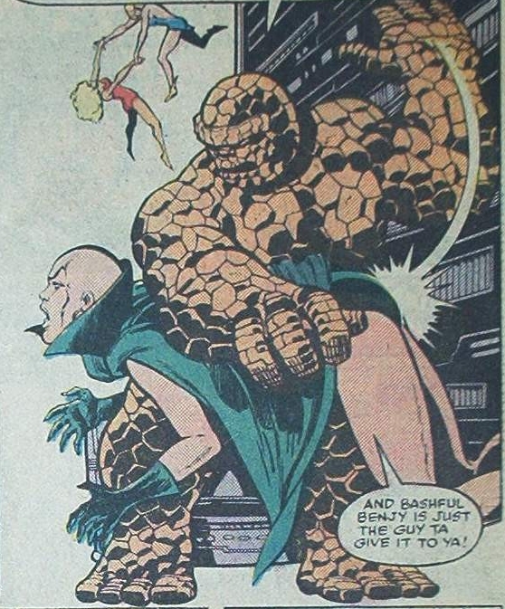 thing spanks moondragon in marvel two-in-one