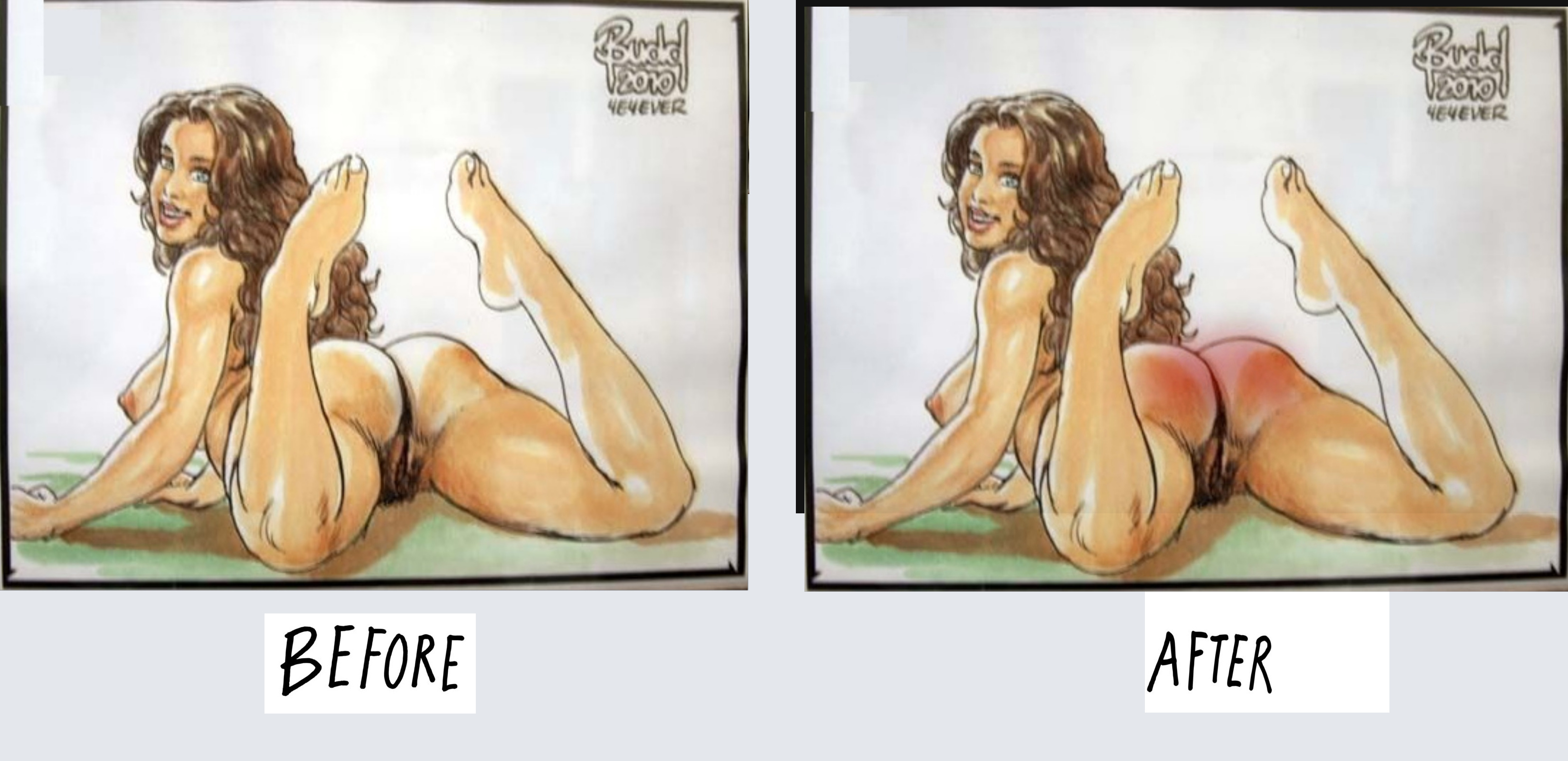 cave girl meriem before and after being spanked
