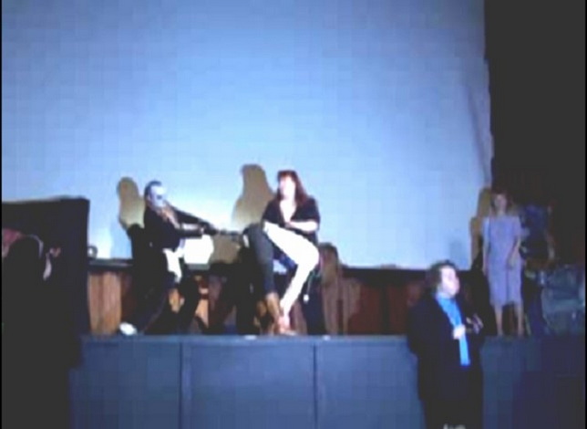 paddling the audience at Rocky Horror Picture Show